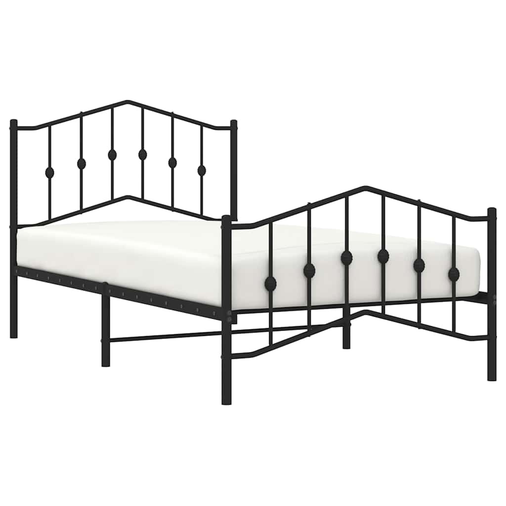 Vidaxl Cadre de lit en métal noir 100x190 cm - 34% de remise