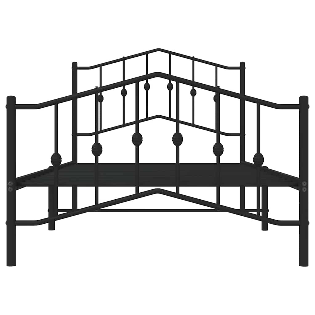 Vidaxl Cadre de lit en métal noir 100x190 cm - 34% de remise