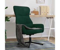 Vidaxl Fauteuil relax pivotant velours vert foncé - 34% de remise