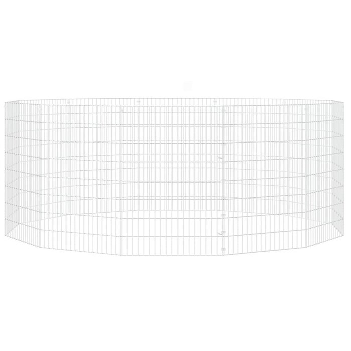 Vidaxl Enclos pour animaux 12 panneaux 54x80 cm en fer galvanisé - 33% de remise