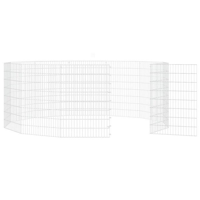 Vidaxl Enclos pour animaux 12 panneaux 54x80 cm en fer galvanisé - 33% de remise