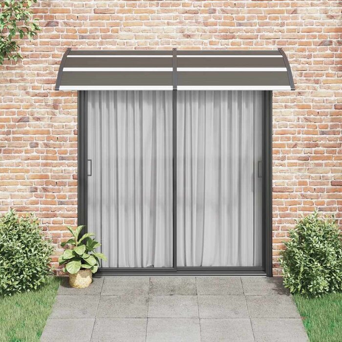 Vidaxl Marquise de porte 240x100 cm polycarbonate noir - 34% de remise
