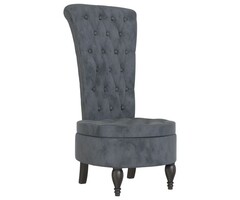 Vidaxl Chaise en velours gris foncé capitonnée - 29% de remise
