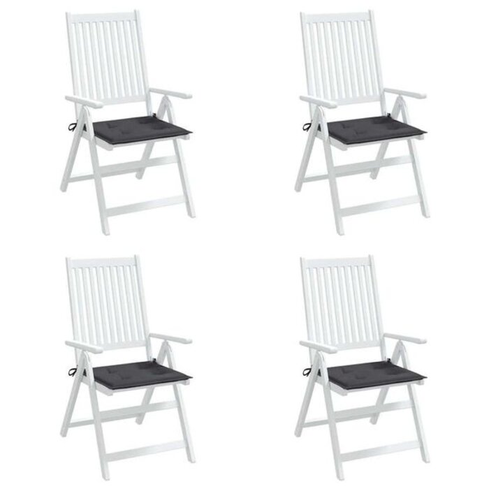 Vidaxl Lot de 4 coussins de chaise 40x40x3cm Gris - 31% de remise