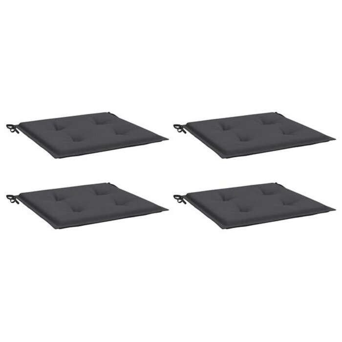 Vidaxl Lot de 4 coussins de chaise 40x40x3cm Gris - 31% de remise