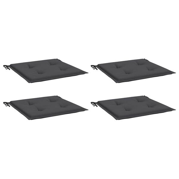Vidaxl Lot de 4 coussins de chaise 40x40x3cm Gris - 31% de remise