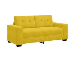 Vidaxl Canapé Loveseat Jaune en Velours 180 cm - 30% de remise