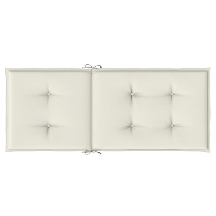 Vidaxl Lot de 6 coussins pour chaise haute 120x50 cm Crème - 34% de remise