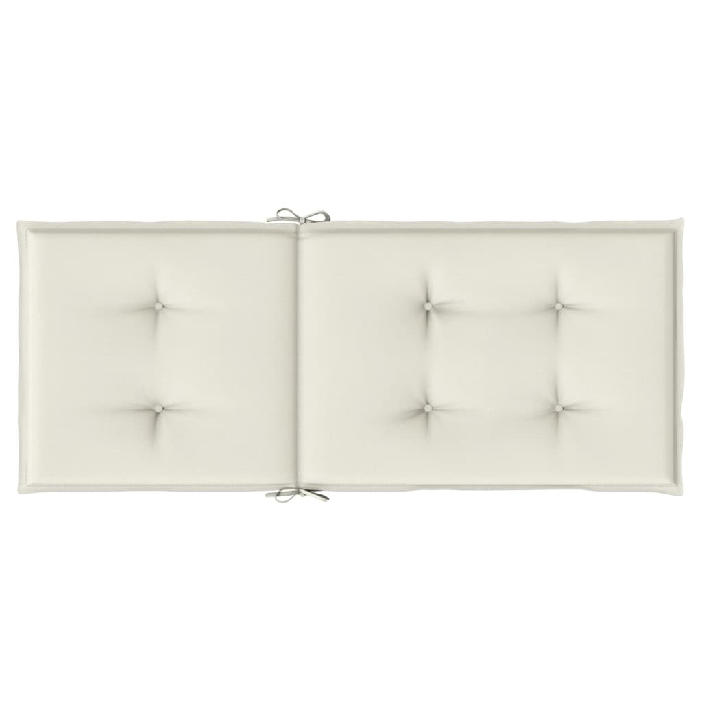 Vidaxl Lot de 6 coussins pour chaise haute 120x50 cm Crème - 34% de remise