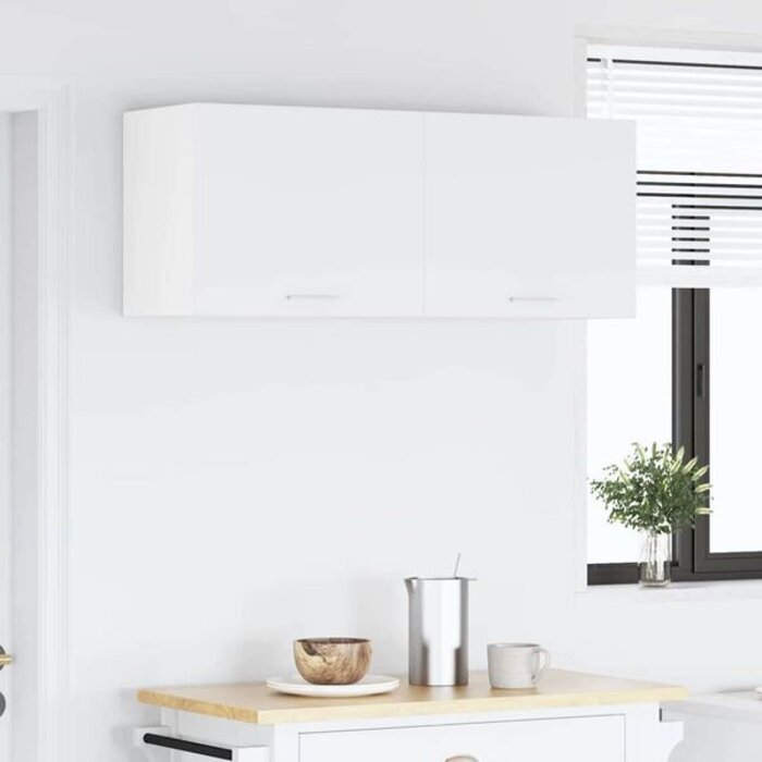 Vidaxl Lot de 2 armoires suspendues de cuisine, blanc - 34% de remise