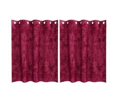 Vidaxl Rideaux en velours bordeaux 175x140cm - Lot de 2 - 32% de remise
