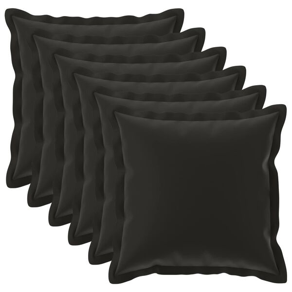Vidaxl Lot de 6 housses de coussin 70x70 cm Noir - 32% de remise