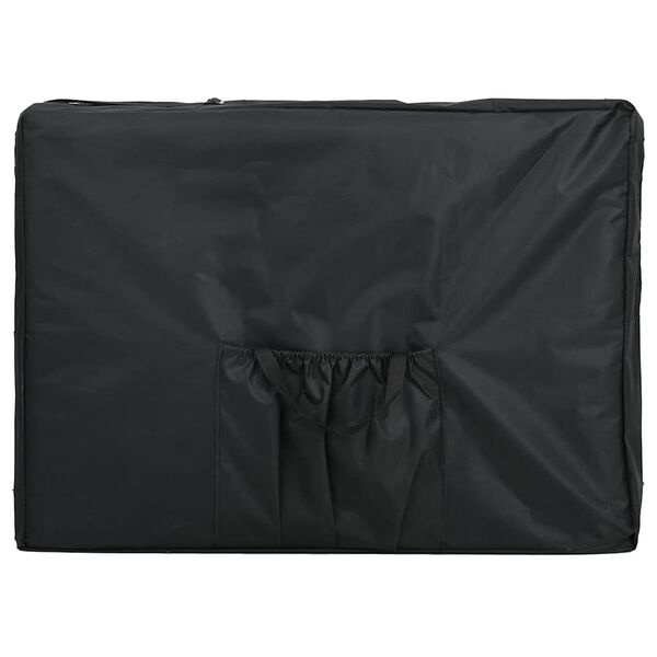 Vidaxl Table de massage pliable 4 zones noire - 35% de remise