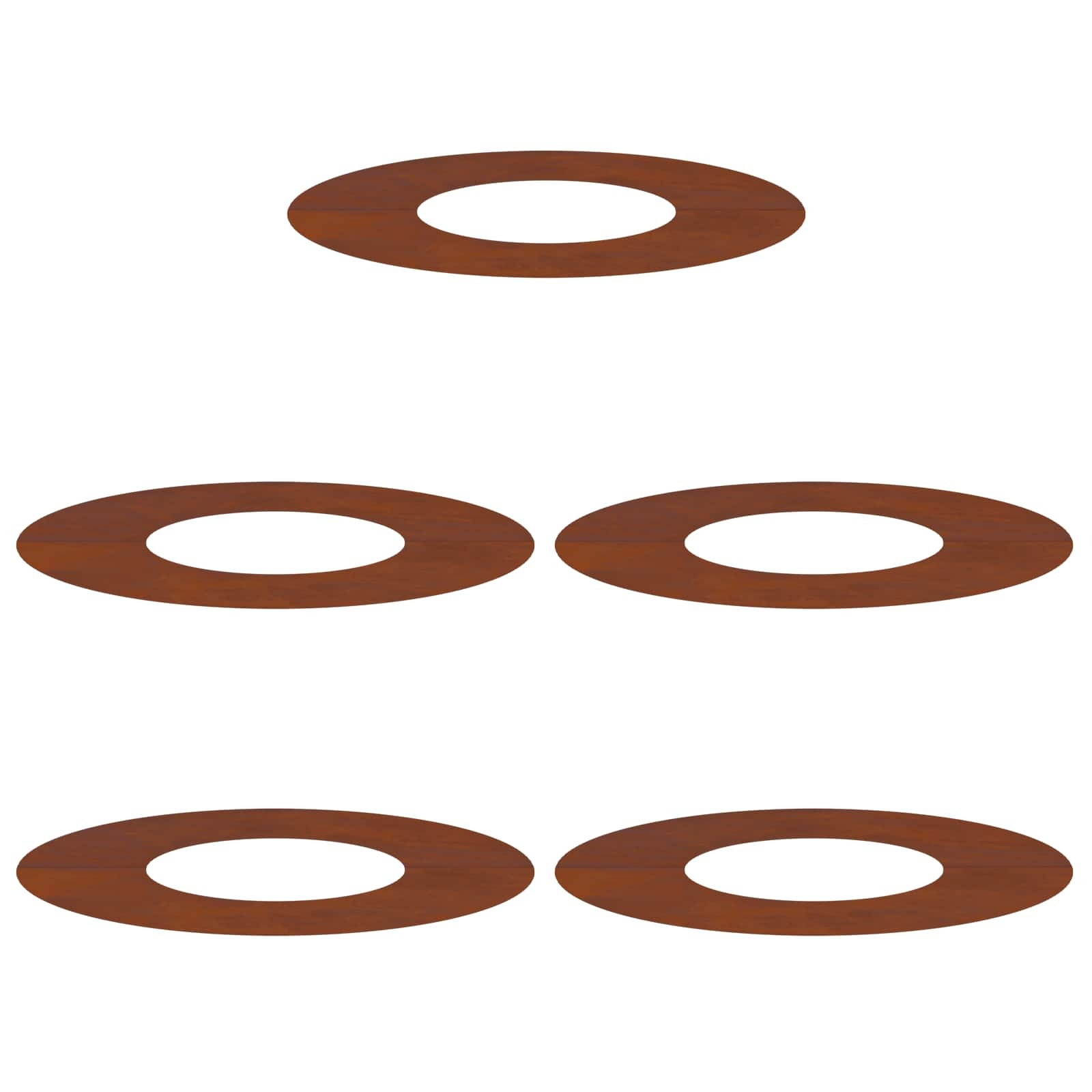 Vidaxl Lot de 5 bordures d'arbre en acier corten Ø 60 cm - 29% de remise