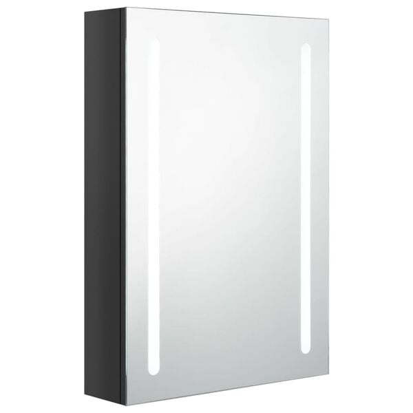 Vidaxl Armoire de salle de bain LED 50x13x70 cm Noir brillant - 34% de remise