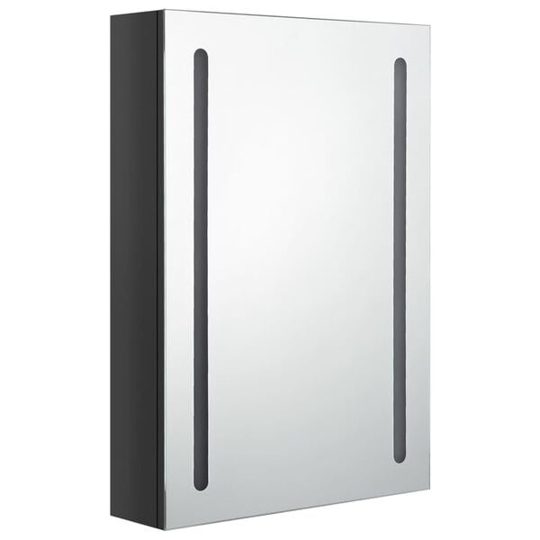 Vidaxl Armoire de salle de bain LED 50x13x70 cm Noir brillant - 34% de remise