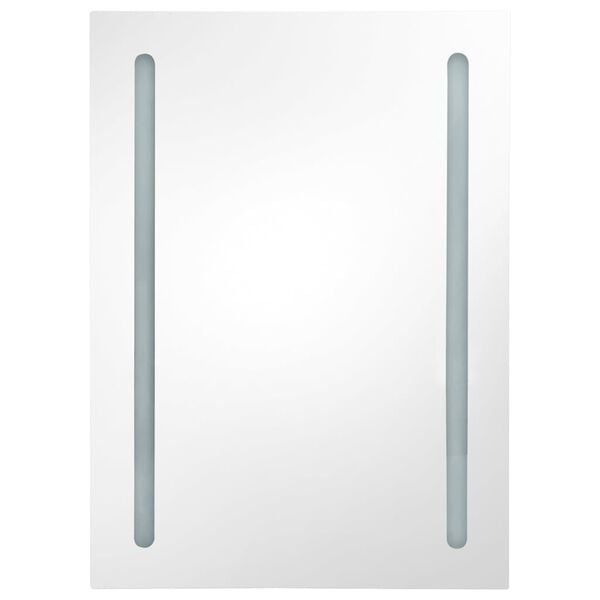 Vidaxl Armoire de salle de bain LED 50x13x70 cm Noir brillant - 34% de remise