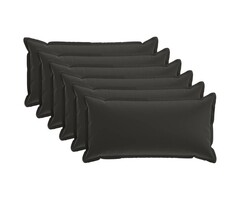 Vidaxl Lot de 6 housses de coussin 40x80cm Noir - 31% de remise