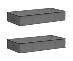 Vidaxl Lot de 2 boîtes de rangement gris anthracite 64,8L - 30% de remise
