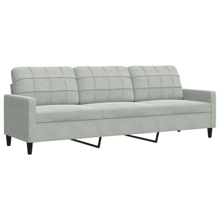 Vidaxl Canapé 3 places en velours gris clair - 35% de remise
