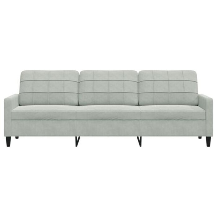 Vidaxl Canapé 3 places en velours gris clair - 35% de remise