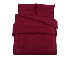 Vidaxl Parure de lit Bordeaux 135x200 cm - Microfibre - 30% de remise