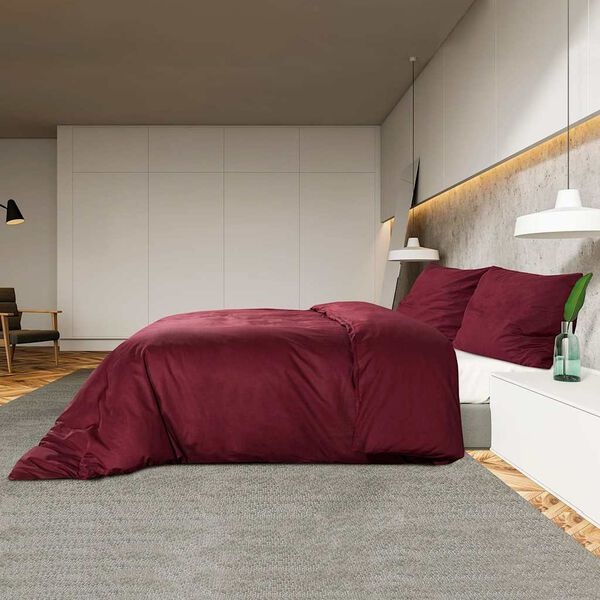 Vidaxl Parure de lit Bordeaux 135x200 cm - Microfibre - 30% de remise