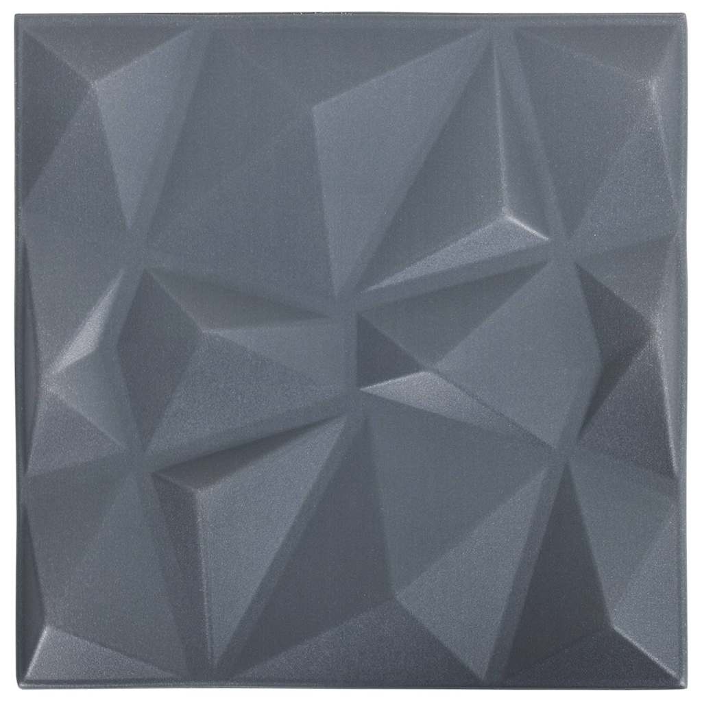 Vidaxl Panneaux muraux 3D Diamant Gris - 6 m² - Lot de 24 - 33% de remise