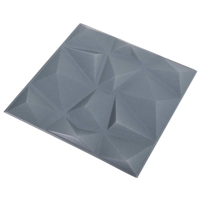 Vidaxl Panneaux muraux 3D Diamant Gris - 6 m² - Lot de 24 - 33% de remise