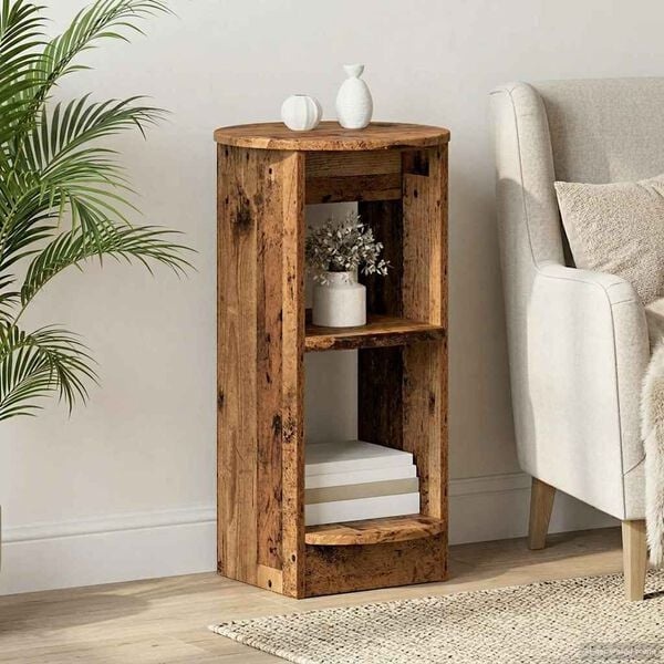 Vidaxl Meuble d'appoint rectangulaire vieux bois - 40x40x75cm - 33% de remise