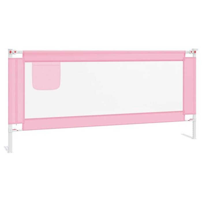 Vidaxl Barrière de lit enfant 200x25 cm, rose - 33% de remise