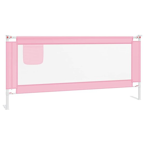 Vidaxl Barrière de lit enfant 200x25 cm, rose - 33% de remise