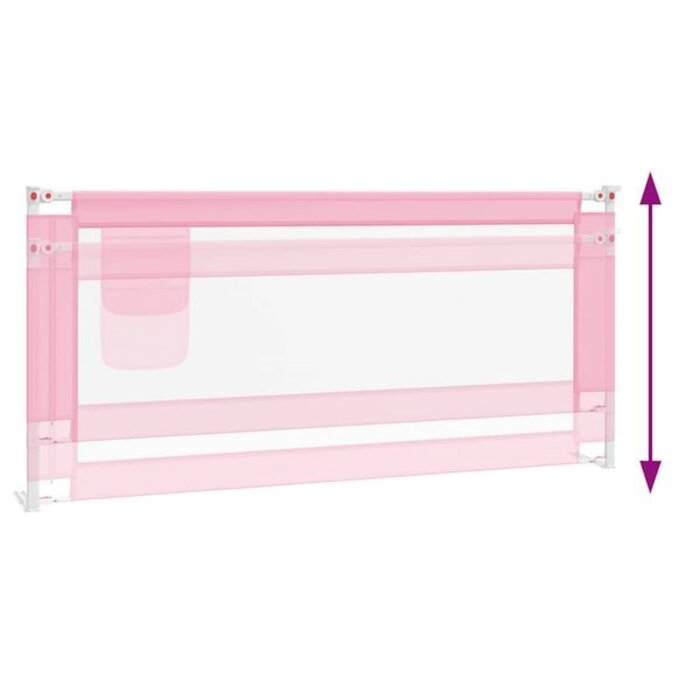 Vidaxl Barrière de lit enfant 200x25 cm, rose - 33% de remise
