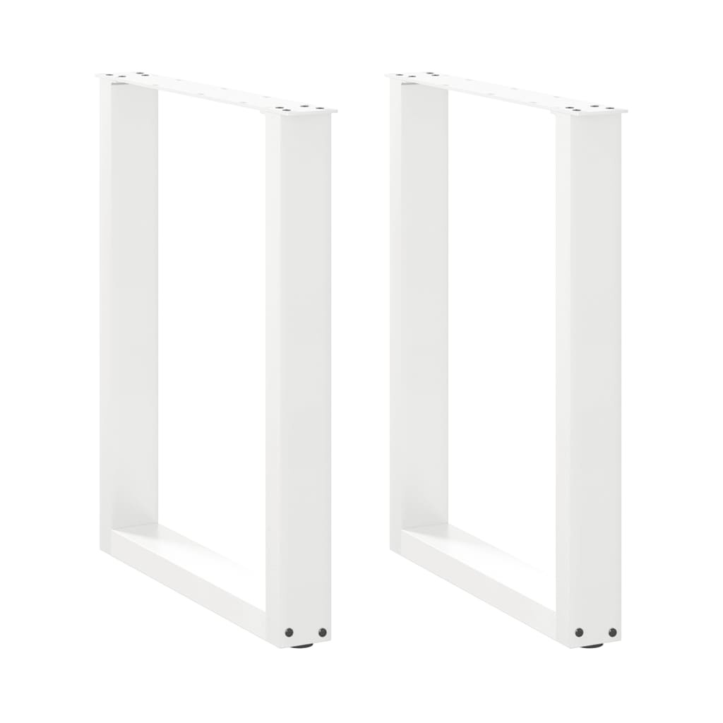 Vidaxl Pieds de table en U, acier blanc, 70x72 cm - 34% de remise