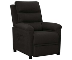 Vidaxl Fauteuil inclinable en tissu noir - 35% de remise