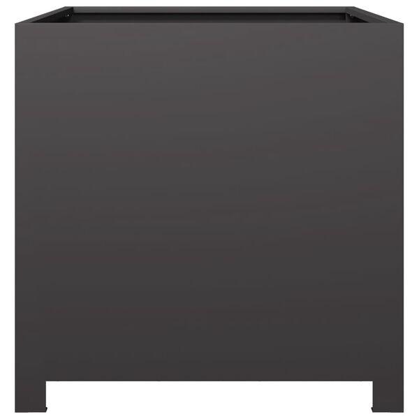 Vidaxl Jardinière en acier noir 50x50x50 cm - 34% de remise