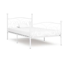 Vidaxl Cadre de lit en métal blanc 90x200 cm - 34% de remise