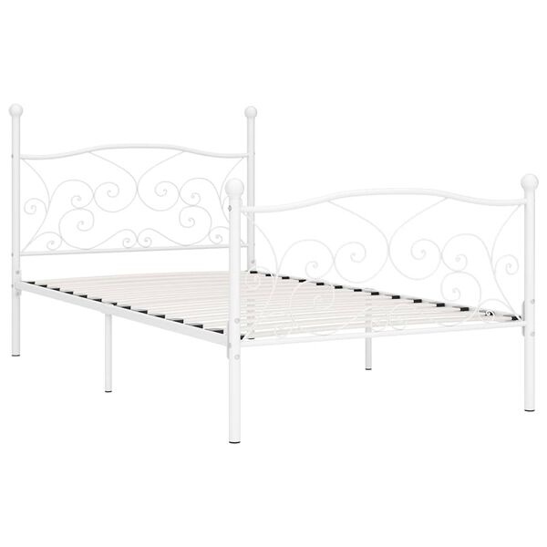 Vidaxl Cadre de lit en métal blanc 90x200 cm - 34% de remise