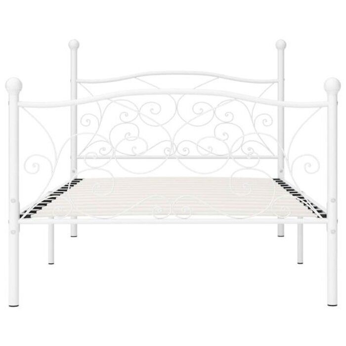 Vidaxl Cadre de lit en métal blanc 90x200 cm - 34% de remise