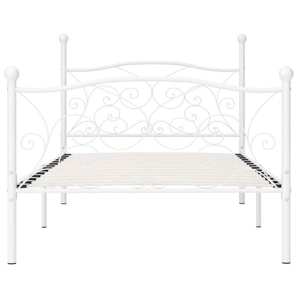 Vidaxl Cadre de lit en métal blanc 90x200 cm - 34% de remise