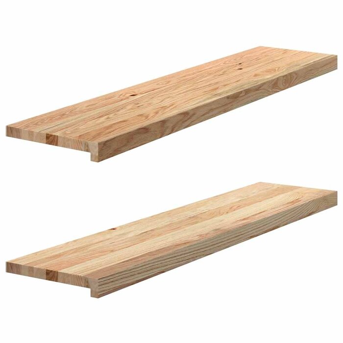 Vidaxl Lot de 2 rebords de fenêtre en chêne massif 110x30cm - 34% de remise