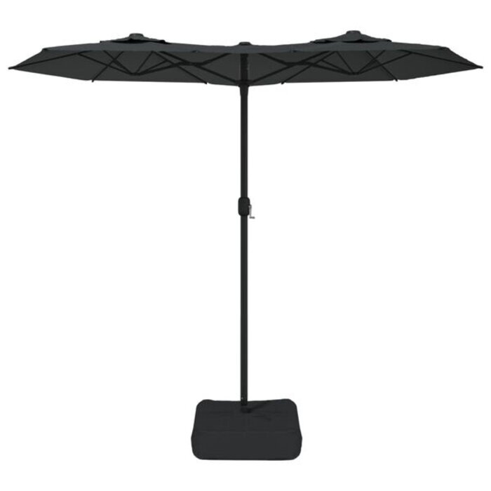 Vidaxl Parasol double toit LED 316x240 cm - Anthracite - 35% de remise