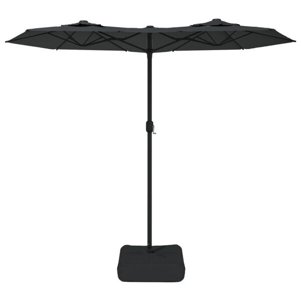 Vidaxl Parasol double toit LED 316x240 cm - Anthracite - 35% de remise
