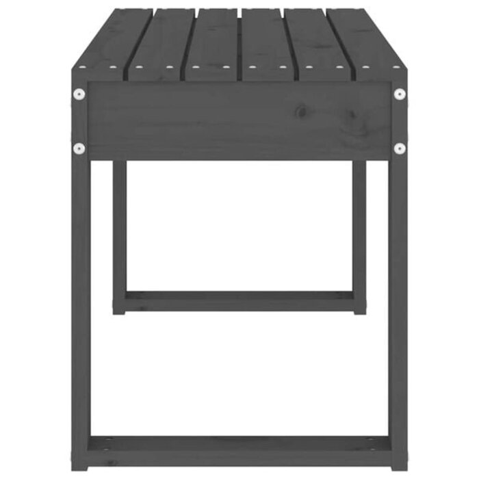 Vidaxl Banc de jardin en bois de pin gris 80 cm - 33% de remise