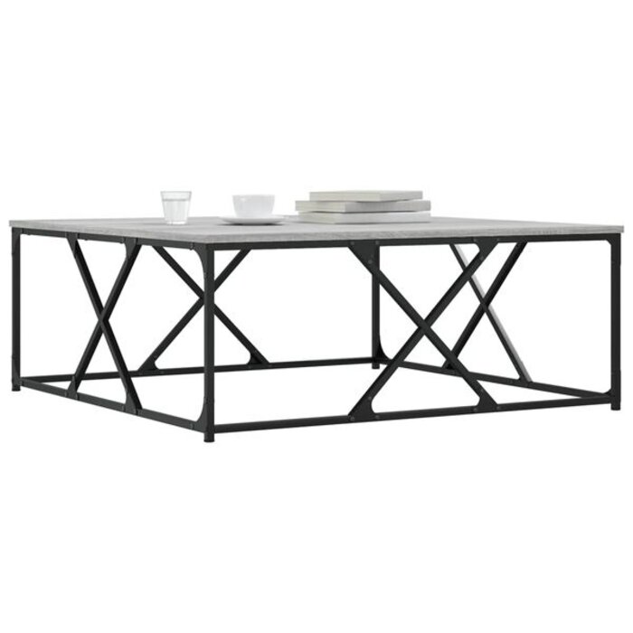 Vidaxl Table basse carrée 100x100cm chêne sonoma gris - 35% de remise