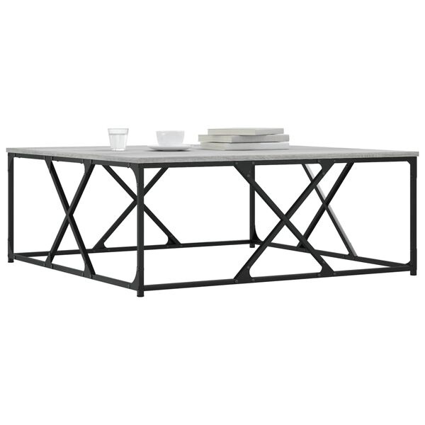 Vidaxl Table basse carrée 100x100cm chêne sonoma gris - 35% de remise