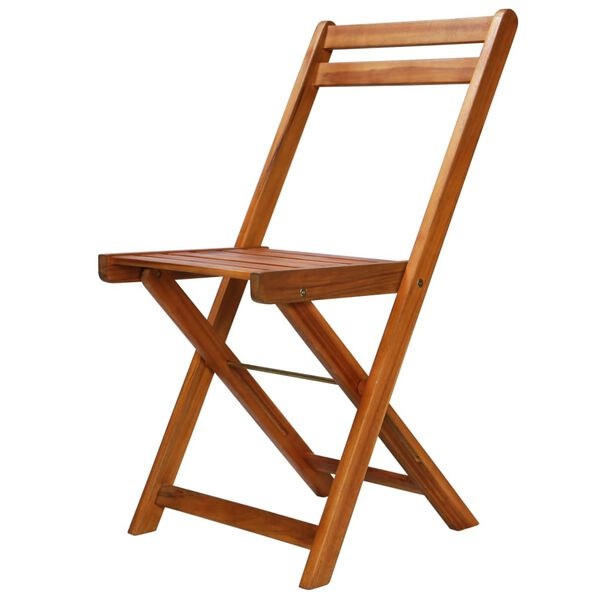 Vidaxl Lot de 2 chaises de bistrot pliantes en bois d'acacia - 34% de remise
