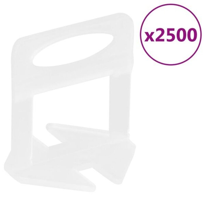 Vidaxl Clips de nivellement pour carrelage 1 mm (2500 pcs) - 33% de remise