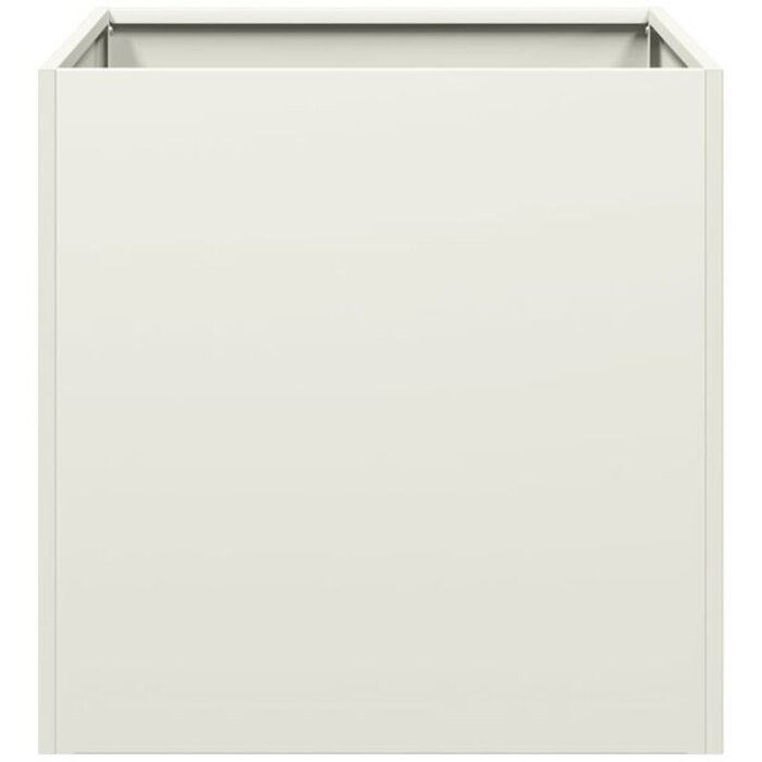 Vidaxl Jardinière en acier blanc 40x40x40 cm - 33% de remise