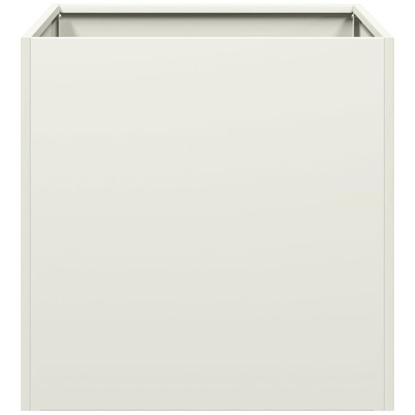 Vidaxl Jardinière en acier blanc 40x40x40 cm - 33% de remise
